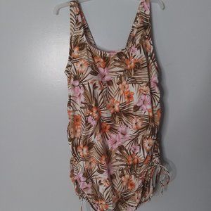 Land's End one piece  Swim Dress Tropical florals size 20W